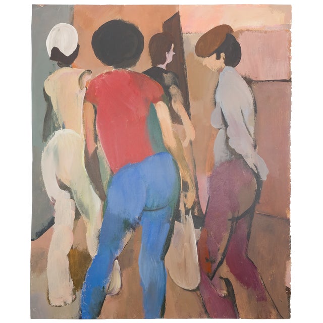 Four on the Street Serge Hollerbach, c. 1970s In Four on the Street, Serge Hollerbach builds the entire painting around...
