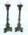 Gothic Antique 1900 Bronze Italian Candlesticks - Pair of 2 For Sale - Image 3 of 8