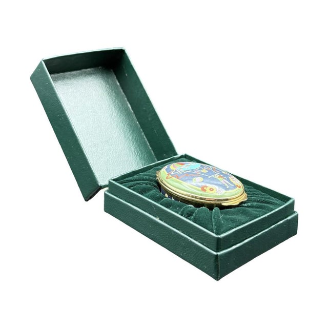 1980s Gucci Halcyon Days Hot Air Balloon Enamel Trinket Box For Sale - Image 11 of 11