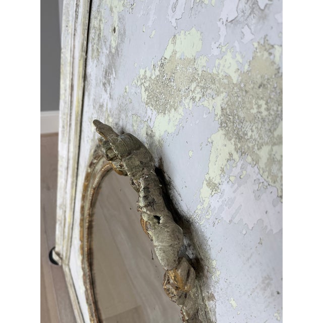 Glass French Wooden Mirror For Sale - Image 7 of 15