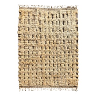 Large Moroccan Mrirt Beni Ouarain Wool Rug, 1990 For Sale