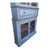 Shabby Chic Antique 19th Century European Pine Step-Back Cabinet With Original Hand Painted Blue Finish For Sale - Image 3 of 7