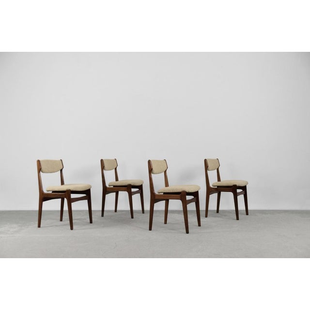 Beige Modern Scandinavian Dining Chairs, 1960s, Set of 4 For Sale - Image 8 of 18