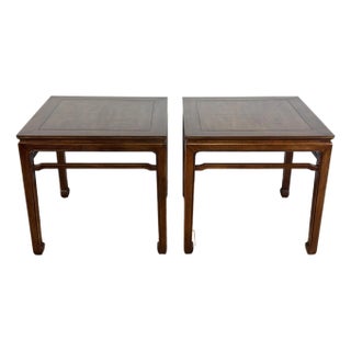 Vintage MCM Henredon Ming Style Side Table Pair For Sale