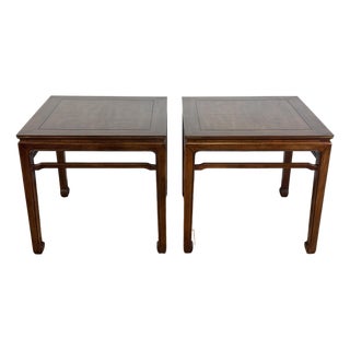 Vintage MCM Henredon Ming Style Side Tables, a Pair For Sale