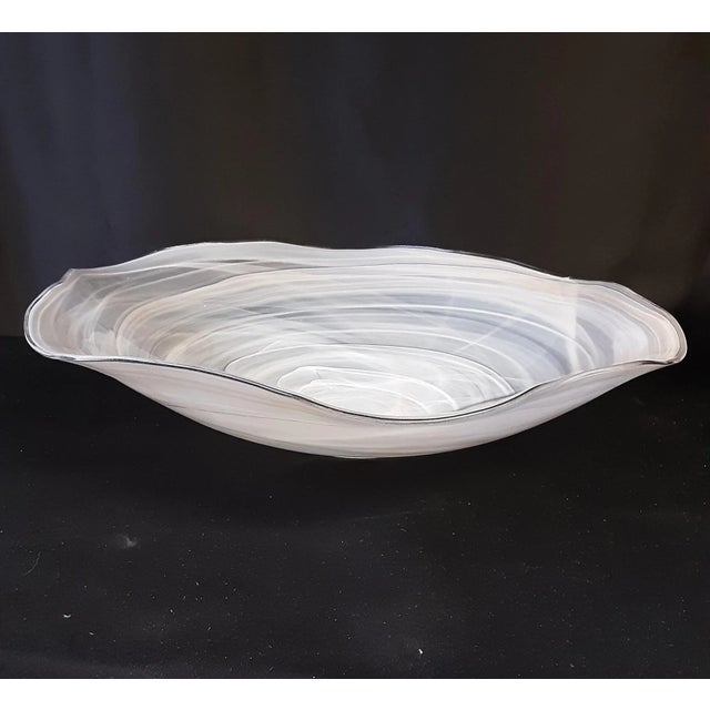 Vintage Large Abstract Art Glass Bowl Chairish