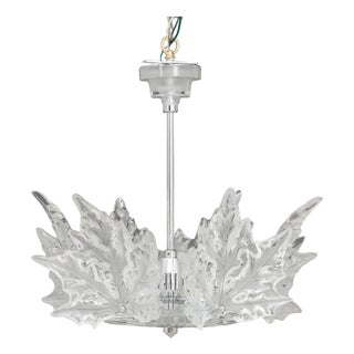Lalique Crystal "Champs-Elysees" Two-Tier Chandelier For Sale