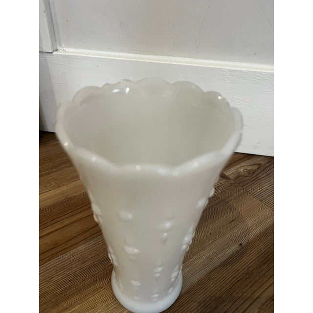 Mid-Century Modern Vintage Small Milk Glass Vase For Sale - Image 3 of 6
