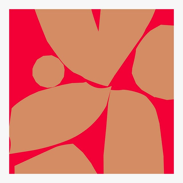 Mid-Century Modern Tulip in Caramel and Red Fine Art Print 21.25" X 30" by Liz Roache For Sale - Image 3 of 6