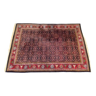 Vintage Hand-Knotted Bidjar Herati Rug in Wool, 1960s For Sale