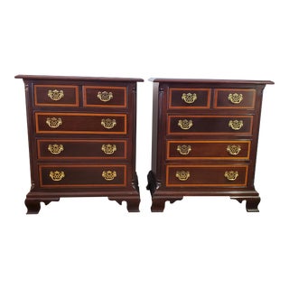 Stickley Mid 20th Century Mahogany Nightstands - Set of 2 For Sale