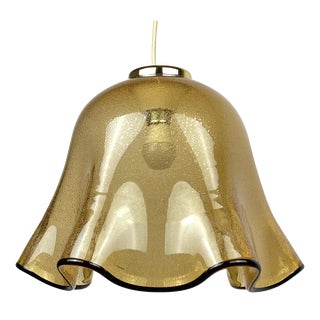 1970s Murano Glass Pendant Lamp Fazzoletto Vetri Murano Italy For Sale