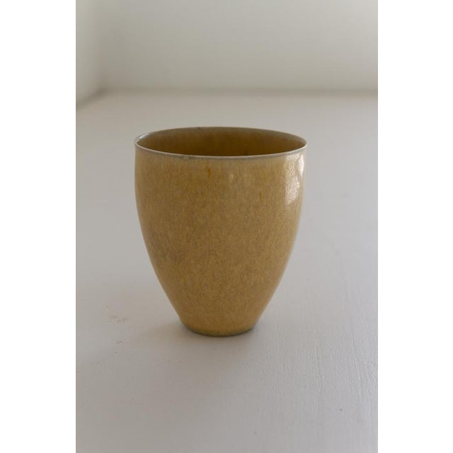 Yellow Mid-Century Danish Yellow Stoneware Vase by Saxbo, 1960s For Sale - Image 8 of 18