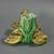Victorian 19th Century Rare Holdcroft Majolica Frog Toothpick Holder For Sale - Image 3 of 8