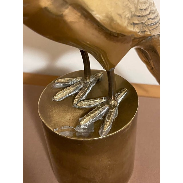 Vintage Mid-Century Modern Brass Bird on Pedestal For Sale - Image 11 of 11