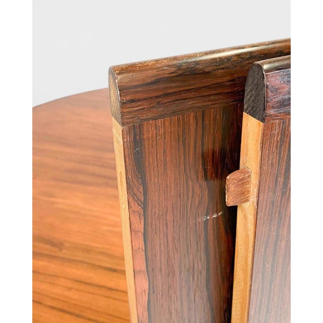 Brown Extendable Rosewood Dining Table by Kai Kristiansen for Skovmand & Andersen, 1960s For Sale - Image 8 of 11