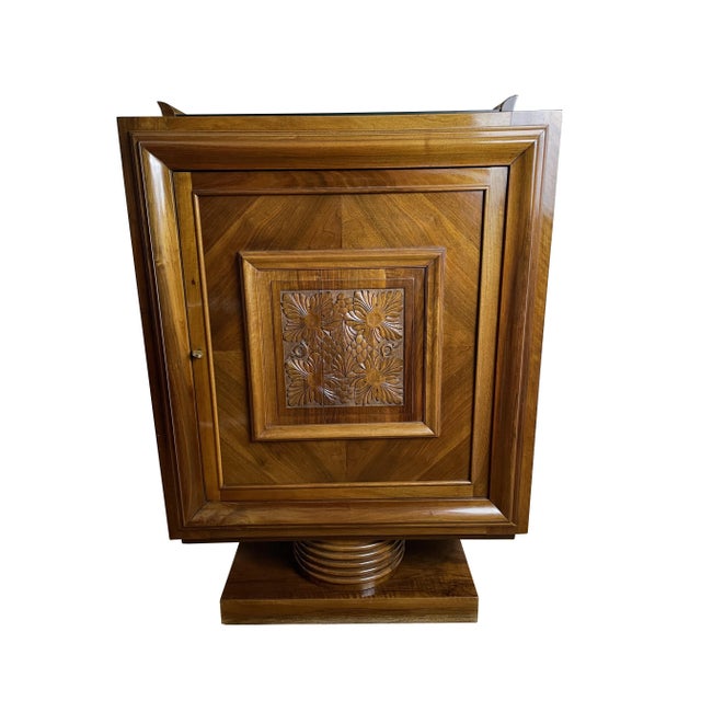 Brown Vintage Art Deco Bar Cabinet, 1920s For Sale - Image 8 of 12