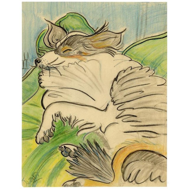 Jean Mary Ogilvie Sleeping Collie Dog, 1930s For Sale - Image 4 of 7