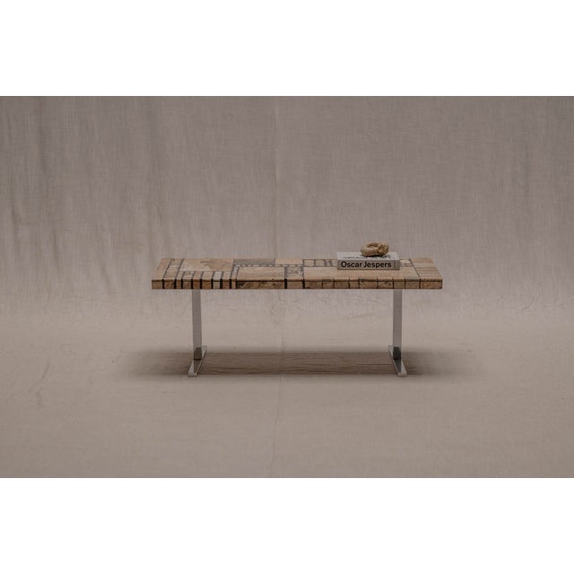 Beige Coffee Table attributed to Heinz Lilienthal, Germany, 1970s For Sale - Image 8 of 8