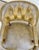 Set of Four Vintage Lewittes Tufted Sage Vinyl Club/Conference Chairs With Brass Casters For Sale - Image 10 of 17