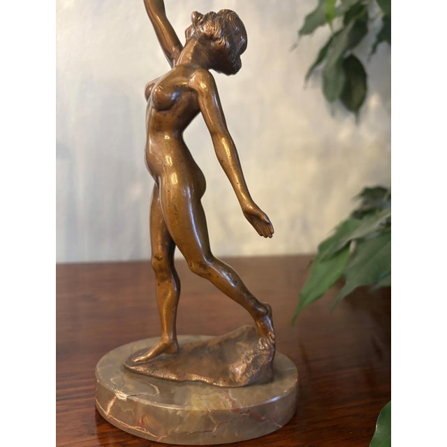 Bronze Figure of Female Nude by Eva Maugsch, 1925 For Sale - Image 6 of 13