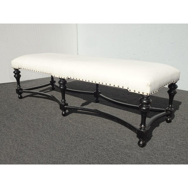 Gorgeous Bench in Good Condition. Solid and Firm. Wear is usual for its age. Please study the photos and ask questions....