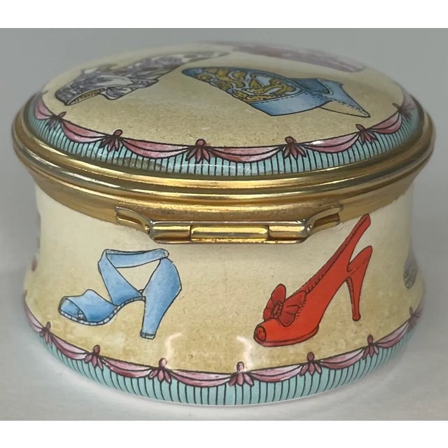 English English Enamel Trinket Box, Halcyon Days For Sale - Image 3 of 6