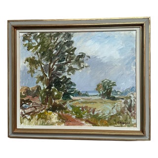Sigurd Hagegård, Landscape, 1960s, Oil on Canvas, Framed For Sale