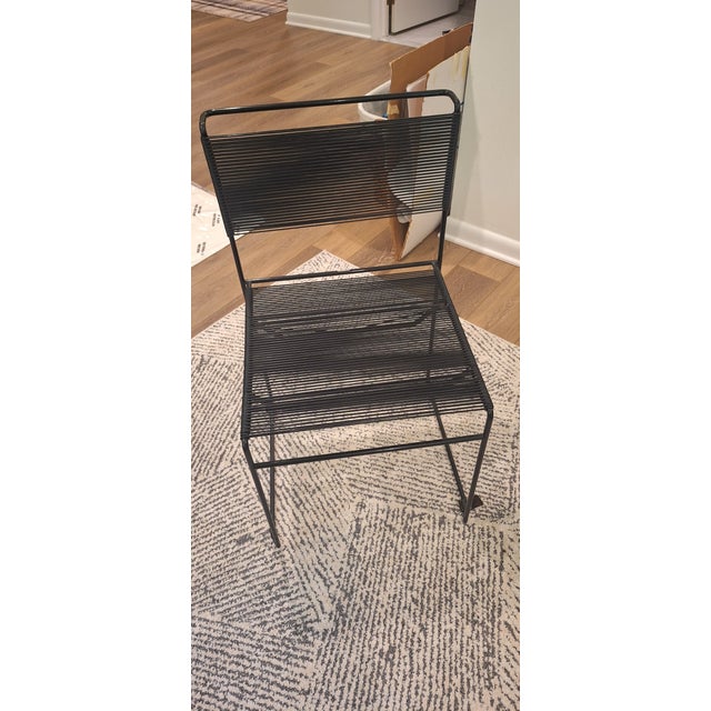 Plastic Vintage Fly Line Spaghetti Chair Set of 6 For Sale - Image 7 of 9