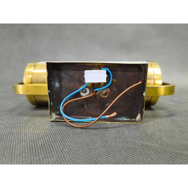 Metal Bauhaus Brass Wall Lamp with Adjustable Glass Shade, 1930s For Sale - Image 7 of 9