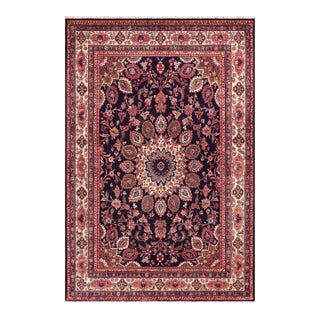 Antique Ardbeel Blue/Beige Wool Rug - 6'11'' X 10'5'' For Sale