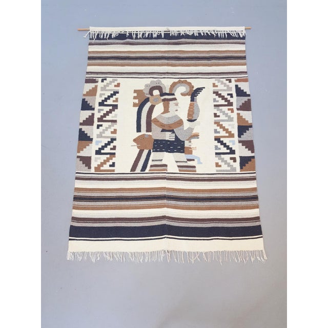 Boho Chic Vintage Kilim Wall Hanging Rug, 1970s For Sale - Image 3 of 11