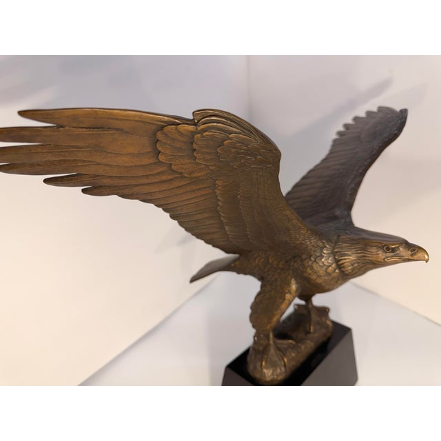 Metal Gilroy Robert’s Bronze Statue of the Great American Eagle For Sale - Image 7 of 7