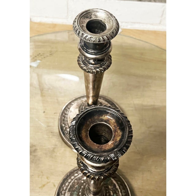 Mid 19th Century Pair Matthew Boulton Silver Plated Candle Holders, 19th Century For Sale - Image 5 of 10