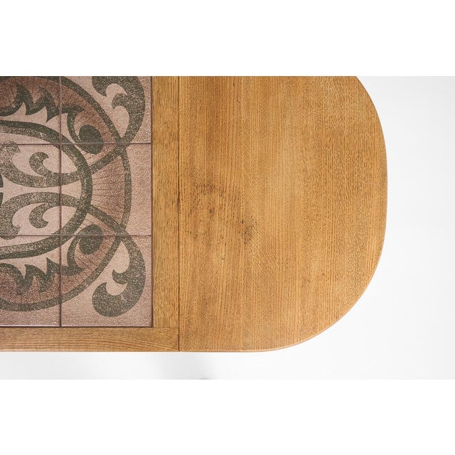 Scandinavian Oak Coffee Table with Ceramic Tile Top, 1950s For Sale - Image 9 of 17
