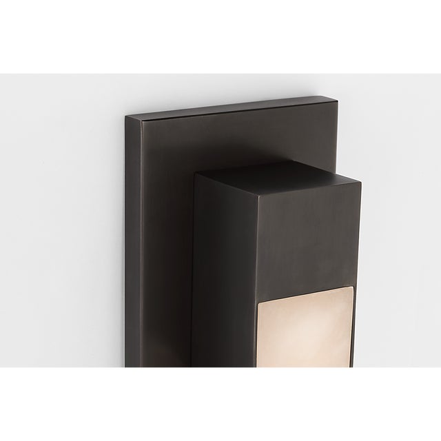 Modern Kelly Wearstler for Visual Comfort Signature Covet 21" Bracketed Bath Light in Bronze with Alabaster For Sale - Image 3 of 5