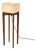 Handmade Black Walnut Floor Lamp With Natural Rawhide Shade — Mid-Century Modern Standing Lamp For Sale