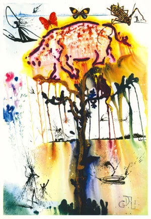 Salvador Dalí "Pig and Pepper" 1969 Héliogravure From "Alice in Wonderland"
