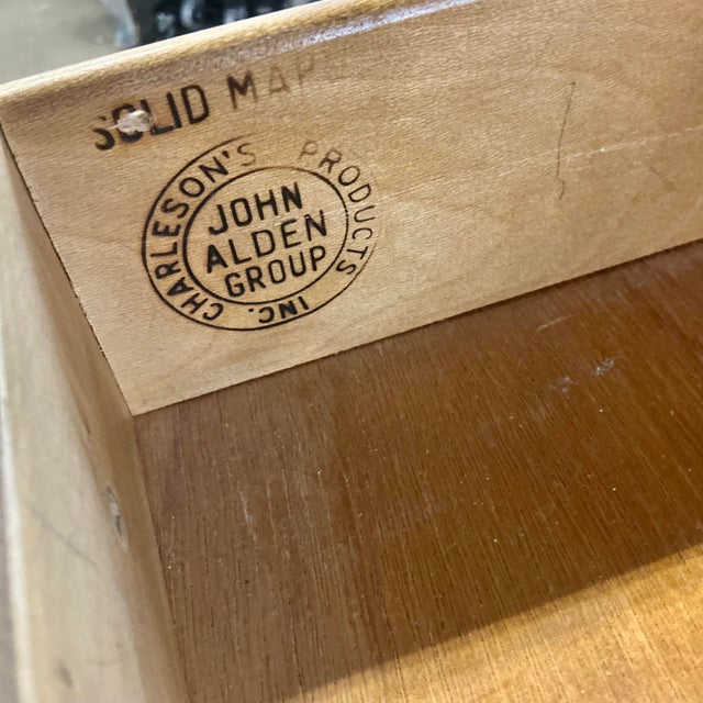 1950s Mid-Century Boho Chic Arts & Crafts Nutmeg Maple Desk. For Sale - Image 13 of 13