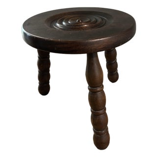 Vintage French Tripod Stool For Sale