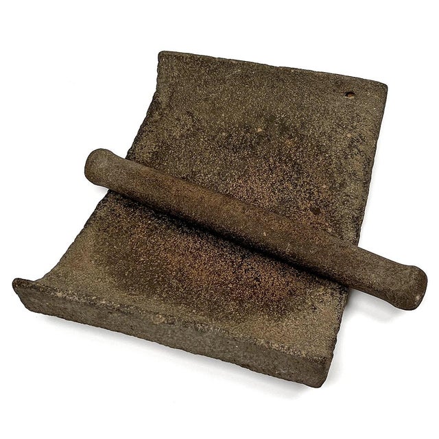 1750 Metate y Mano - Set of 2 | Chairish