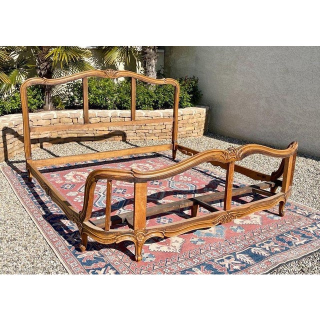 Louis XV Brown Wooden Bed For Sale - Image 12 of 12