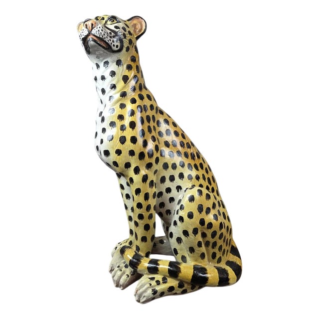 Glazed Terracotta Leopard, Italy, 1950s For Sale