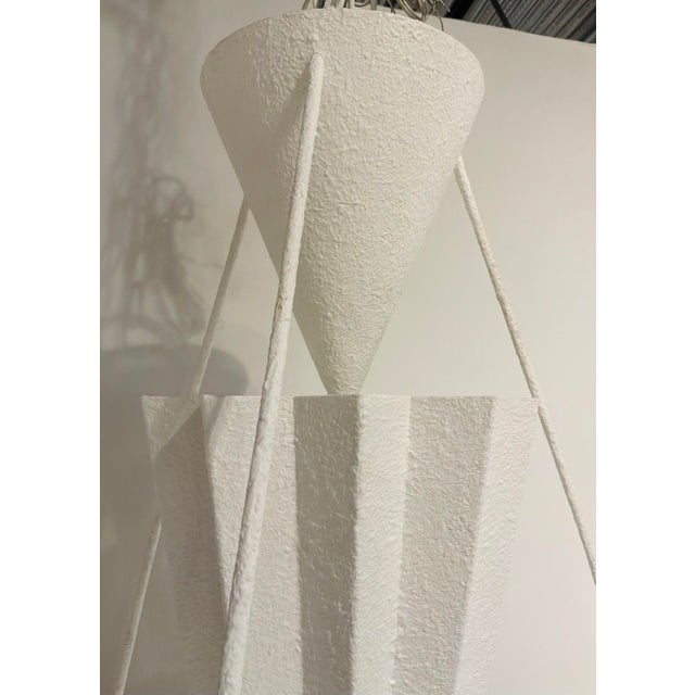Modern Currey & Company Modern White Fluted Empyrean Chandelier For Sale - Image 3 of 4