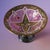 Victorian Late 19th Century Moser Cranberry Glass Enameled Compote on Silver-Plated Stand For Sale - Image 3 of 6