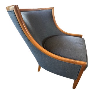 Michael Berman Limited Armchair — Transitional California Modern Custom Upholstered Arm Chair For Sale