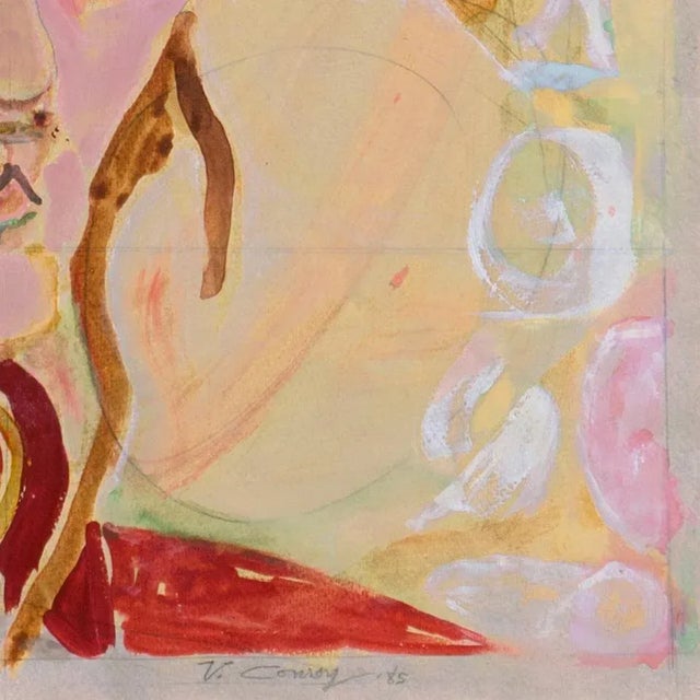 Contemporary 'Oleta's Hat' by Virginia Conroy, 1985, Carmel Art Association Exhibit, California Woman Artist, San Francisco Museum of Art For Sale - Image 3 of 12