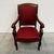 Louis-Philippe Style Office Chair in Walnut and Red Fabric, 1890s For Sale - Image 12 of 12