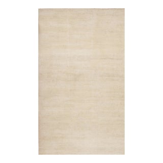 Rug & Kilim’s Modern Textural Oversized Rug With Striae of Beige - 10'x17' For Sale