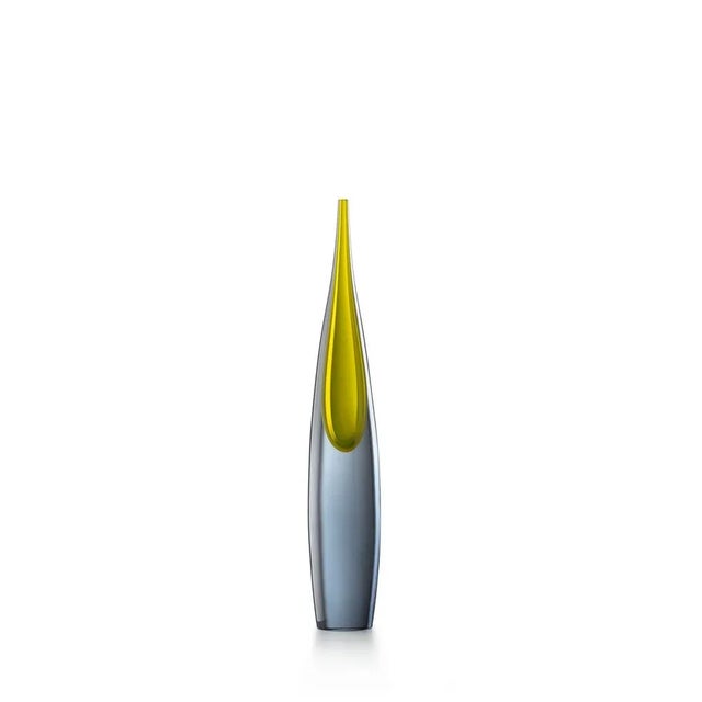 Small Gray / Yellow Pinnacles Sculpture by Luciano Gaspari, in New conditions. Designed 1950 to 1959 Signed by Maker